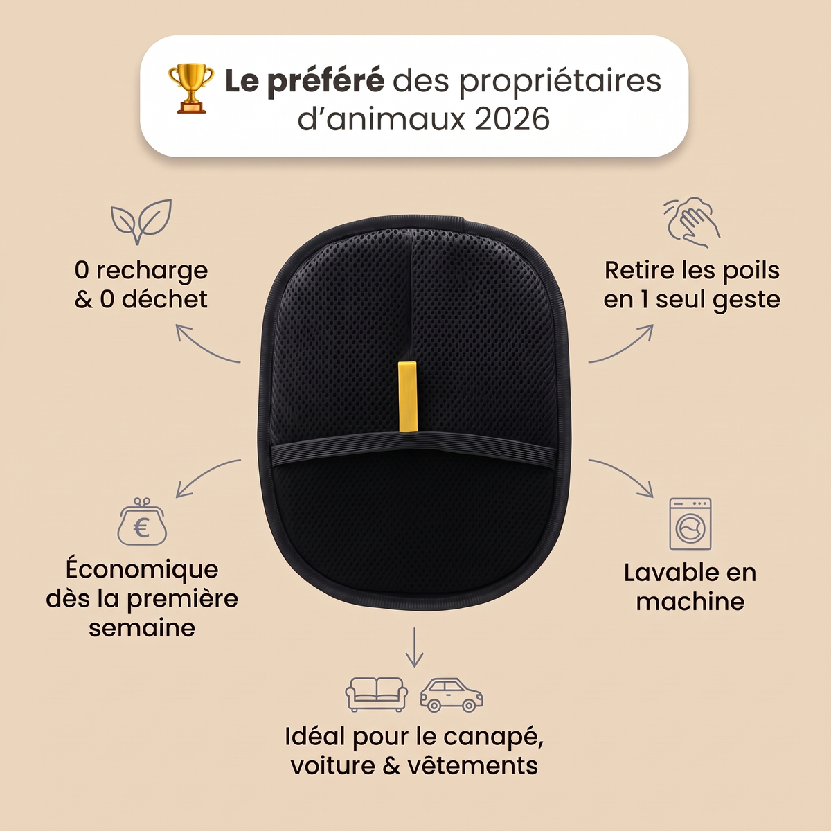 Gant contre les poils